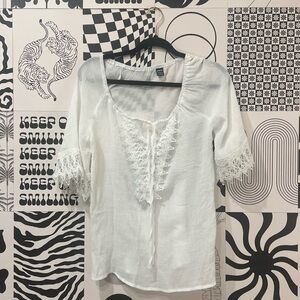 Crochet ¾ Sleeve Blouse 🤍